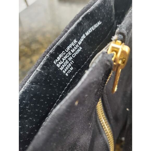 Women's Black Suede Upper Closed Toe Block High Heels Casual Boots Size 8.5 M - Picture 6 of 12